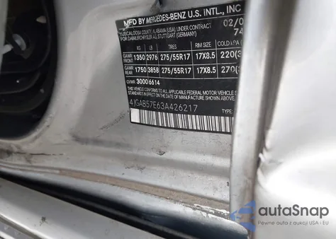 2003 Mercedes-Benz Ml 350 из США, поврежденный, VIN 4JGAB57E63A426217